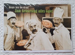 Születésnapi jókívánság képeslap borítékkal üdvözlőlap üdvözlőkártya levelezőlap postatiszta német