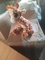 Plush toy, sitting giraffe, negotiable