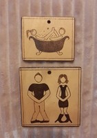 Toilet (toilet, bathroom) door signs