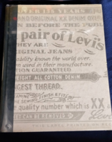 Publication of Levis 501 jeans 135th anniversary advertisement in book format (the history of jeans)