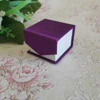 New, orchid purple ring holder jewelry box