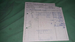 1949. Schlessinger's Budapest hardware trade invoice according to the pictures