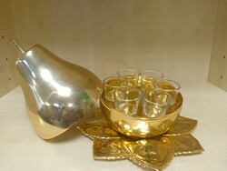 Retro pear-shaped brandy set