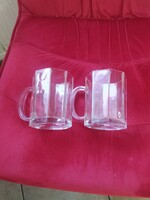 Hexagonal glass cups for sale in pairs!