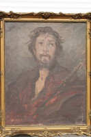 Carving Martin - messiah Jesus with a crown of thorns