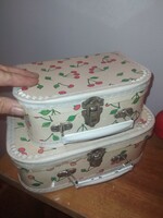 2 children's cherry mini suitcases