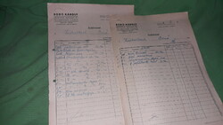1940 cc. BODÓ KÁROLY BUDAPEST vasáru kereskedelmi szállítólevél 2 db egyben a képek szerint