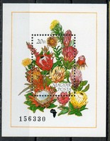 A - 045 Hungarian blocks, small strips: 1990 African flowers