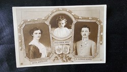 1916 Last Hungarian king iv. Károly + family photo from the time of Queen Zita, Grand Duke Otto - photo sheet