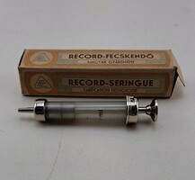 Old glass-metal syringe 5 ml record - mid century