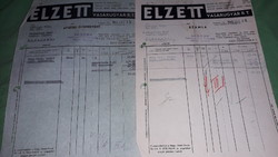 1949. ELZETT MŰVEK - VASÉRT  BUDAPEST vasáru kereskedelmi számla + nyugta a képek szerint