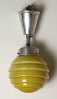 1P965 old butter colored art deco ceiling lamp chandelier