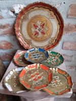 6 db florentin olasz poháralátét vagy a piros vagy a zöld tálcával x