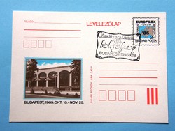 Díjjegyes levelezőlap (1) - 1985. EUROFILEX Kulturális Fórum Budapest