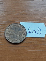 Switzerland 1 rappen 1957 / b mint mark (bern), bronze 209