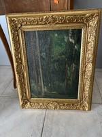 Festmény erdőrészlet