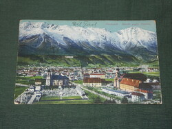 Képeslap, Postkarte, K.U.K. , Ausztria Innsbruck látkép részlet