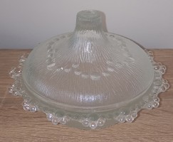 Old glass sugar bowl, bonbonnier