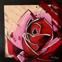 Pető Csenge++50x50+ Rózsa “Modern  festmény