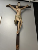 Baroque Christ on the cross, folk crucifix