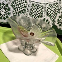 Beautiful pedestal glass serving bowl waltherglass