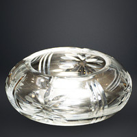 Crystal glass ashtray