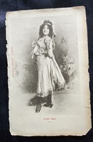 Approx. 1899 Fedák saree diva prima donna marked Beregsász hometown photo sheet