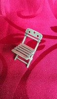 Silver miniature camping chair