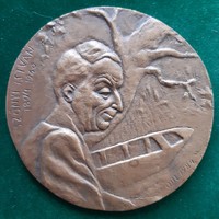 Osváth Mária: Szőnyi István, 1984, bronz érem, plakett, dombormű