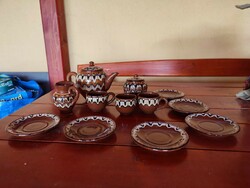Ceramic tea set incomplete with small defects