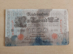 German Empire 1000 Marks 1910 674 red stamps