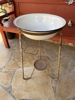 Metal basin holder set wash stand enamel basin collection set