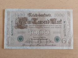 German Empire 1000 Marks 1910 794 green stamps