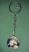 Almost antique 1970s Czechoslovak ornament enamel key ring high Tatras as shown in the pictures