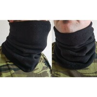 Css03 - plain black tube scarf, polar scarf, neck warmer, face warmer