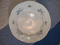 Kékvirágos Zsolnay tányér
