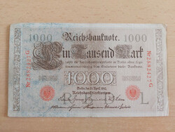 German Empire 1000 Marks 1910 288 red stamps