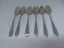 6 antique silver Viennese spoons of 13 laths, 1856