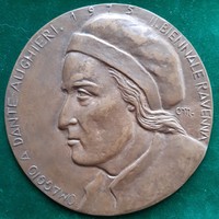 Osváth Mária: Dante Alighieri, 1975, bronz dombormű