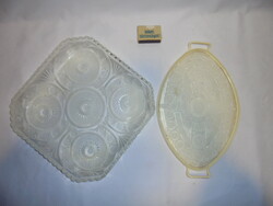Two retro plastic trays - together