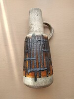Retro, glazed, ceramic vase with handles