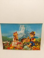 3D postcard, fairy tale, picnic, Jancsi and Juliska, postal service (even with free delivery)