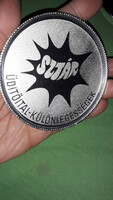 Retro Hungarian star soft drink metal plate coaster set 6 pcs - in plastic case 9 cm/pc according to the pictures