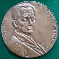 Osváth Mária: Kerényi Károly klasszika-filológus, 1979., bronz érem, plakett, dombormű