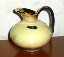 Vintage carstens tönnieshof gilt, drip glaze, circa 1970 German ceramic, vase with handles.