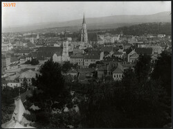 Larger size, photo art work by István Szendrő. A view of Cluj, Transylvania, 1930s.