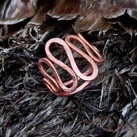 Minimal ring made of red copper