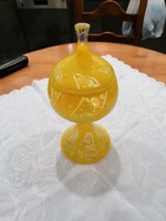 Special yellow glass antique bonbonier