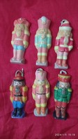 Painted plaster soldiers, lead soldier Christmas tree decorations