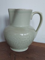 Antique Zsolnay slightly green jug marked 19th century